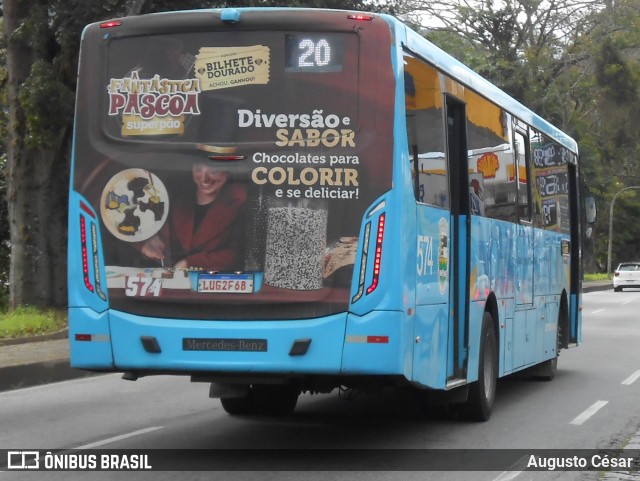 FAOL - Friburgo Auto Ônibus 574 na cidade de Nova Friburgo, Rio de Janeiro, Brasil, por Augusto César. Número da foto: #13011978.