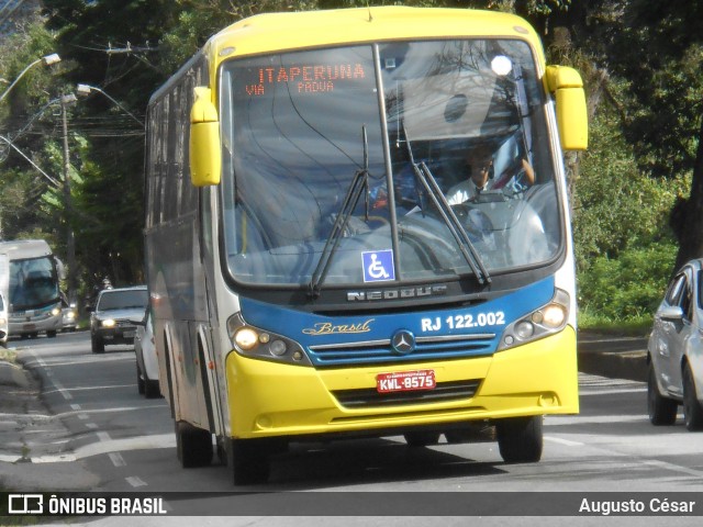 Brasil SA Transporte e Turismo RJ 122.002 na cidade de Nova Friburgo, Rio de Janeiro, Brasil, por Augusto César. Número da foto: #13011953.