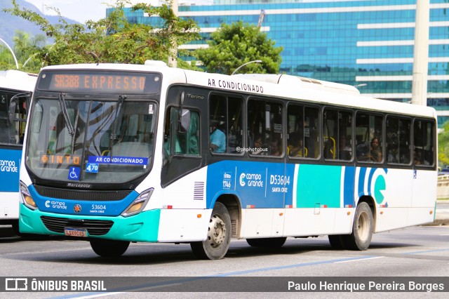 Transportes Campo Grande D53604 na cidade de Rio de Janeiro, Rio de Janeiro, Brasil, por Paulo Henrique Pereira Borges. Número da foto: #13013845.
