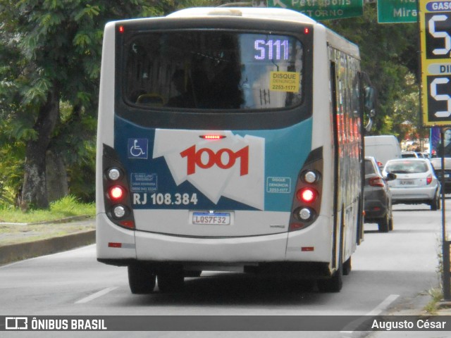 Auto Viação 1001 RJ 108.384 na cidade de Nova Friburgo, Rio de Janeiro, Brasil, por Augusto César. Número da foto: #13011988.