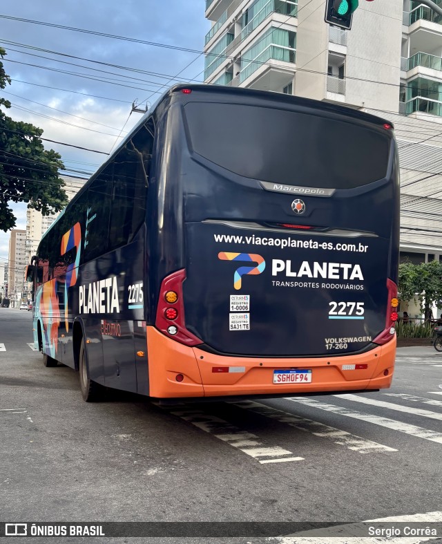 Planeta Transportes Rodoviários 2275 na cidade de Vila Velha, Espírito Santo, Brasil, por Sergio Corrêa. Número da foto: #13011604.