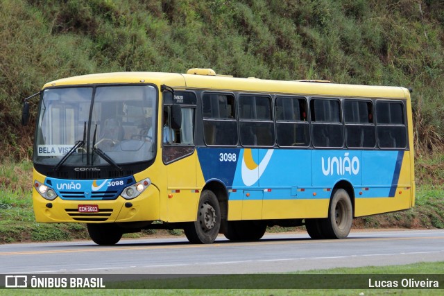 Viação União 3098 na cidade de Muriaé, Minas Gerais, Brasil, por Lucas Oliveira. Número da foto: #13088990.