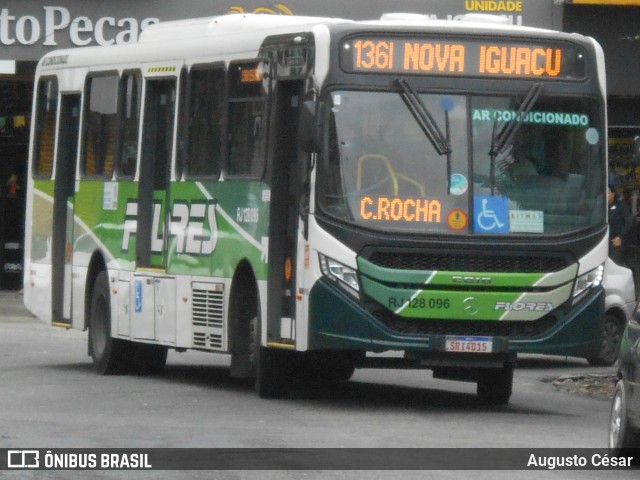 Transportes Flores RJ 128.096 na cidade de Nova Iguaçu, Rio de Janeiro, Brasil, por Augusto César. Número da foto: #13089246.