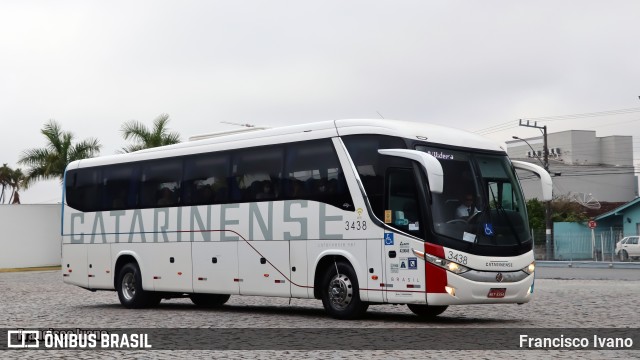 Auto Viação Catarinense 3438 na cidade de Balneário Camboriú, Santa Catarina, Brasil, por Francisco Ivano. Número da foto: #13092306.