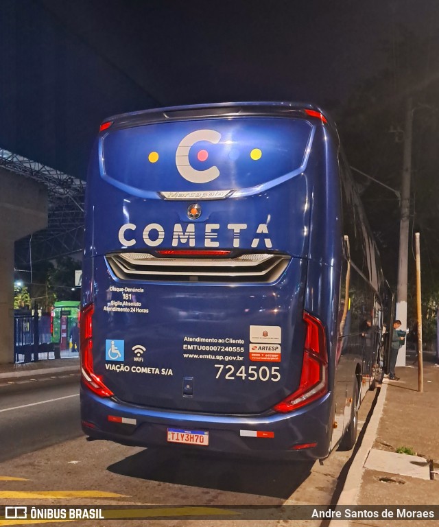 Viação Cometa 724505 na cidade de São Paulo, São Paulo, Brasil, por Andre Santos de Moraes. Número da foto: #13092924.