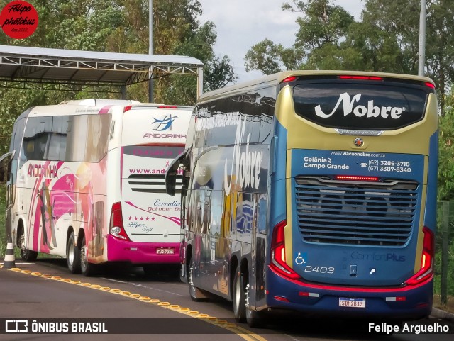 Nobre Turismo 2403 na cidade de Campo Grande, Mato Grosso do Sul, Brasil, por Felipe Arguelho. Número da foto: #13090901.