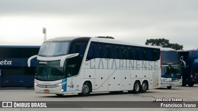 Auto Viação Catarinense 3387 na cidade de Curitiba, Paraná, Brasil, por Francisco Ivano. Número da foto: #13092327.