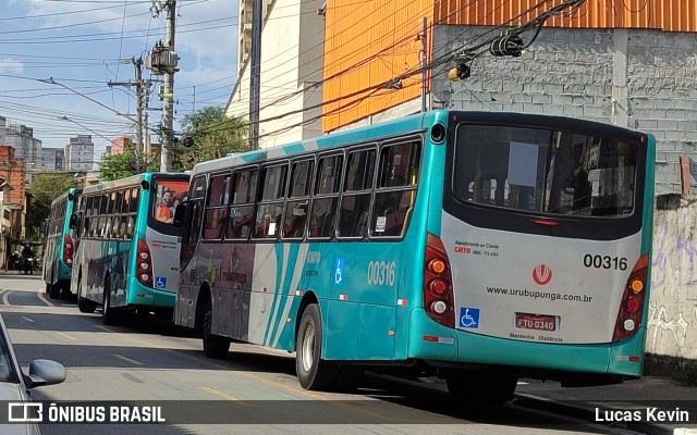 Auto Viação Urubupungá 00316 na cidade de Osasco, São Paulo, Brasil, por Lucas Kevin. Número da foto: #13090944.