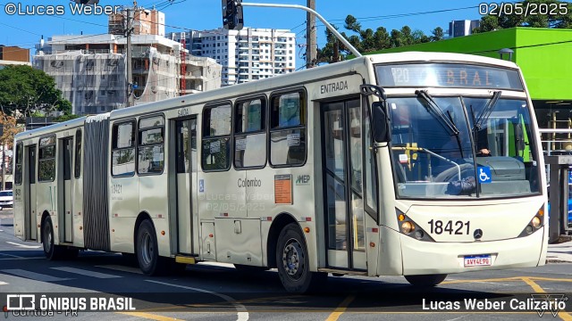 Viação Santo Ângelo 18421 na cidade de Curitiba, Paraná, Brasil, por Lucas Weber Calizario. Número da foto: #13091019.