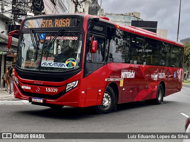 Viação Araçatuba 1.5.039 na cidade de Niterói, Rio de Janeiro, Brasil, por Luiz Eduardo Lopes da Silva. Número da foto: #13091024.