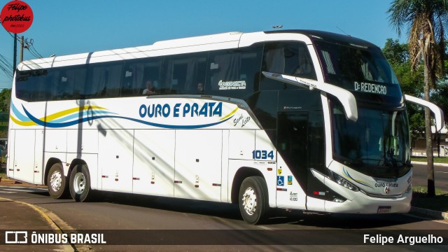 Viação Ouro e Prata 1034 na cidade de Campo Grande, Mato Grosso do Sul, Brasil, por Felipe Arguelho. Número da foto: #13090884.