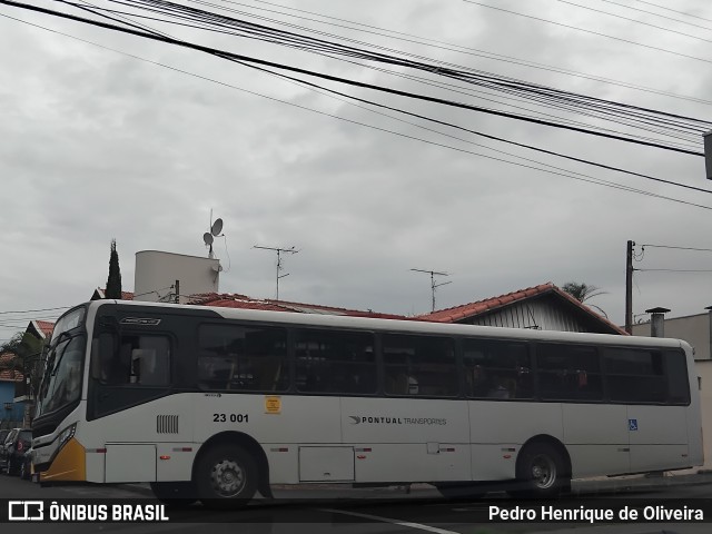 Pontual Sul Transporte e Turismo 23 001 na cidade de Botucatu, São Paulo, Brasil, por Pedro Henrique de Oliveira. Número da foto: #13091025.