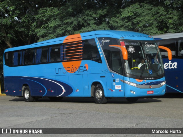 Litorânea Transportes Coletivos 5872 na cidade de São Paulo, São Paulo, Brasil, por Marcelo Horta. Número da foto: #13014278.