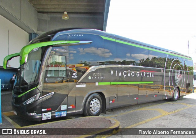 Viação Garcia 92151 na cidade de Sorocaba, São Paulo, Brasil, por Flavio Alberto Fernandes. Número da foto: #13015111.