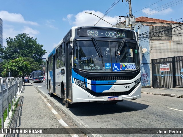 VUG - Viação Urbana Guarulhos 1410 na cidade de Guarulhos, São Paulo, Brasil, por João Pedro. Número da foto: #13014791.