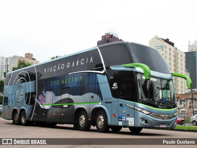 Viação Garcia 80006 na cidade de Curitiba, Paraná, Brasil, por Paulo Gustavo. Número da foto: #13014638.