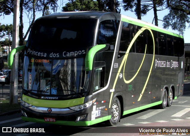 Expresso Princesa dos Campos 6538 na cidade de Curitiba, Paraná, Brasil, por Vicente de Paulo Alves. Número da foto: #13015976.