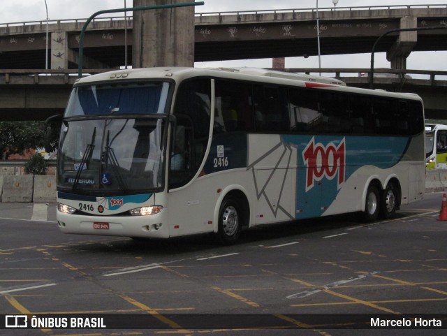 Auto Viação 1001 2416 na cidade de Rio de Janeiro, Rio de Janeiro, Brasil, por Marcelo Horta. Número da foto: #13020557.
