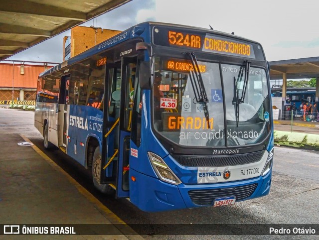 Viação Estrela RJ 177.020 na cidade de Niterói, Rio de Janeiro, Brasil, por Pedro Otávio. Número da foto: #13019246.