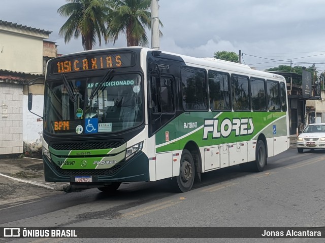 Transportes Flores RJ 128.147 na cidade de Belford Roxo, Rio de Janeiro, Brasil, por Jonas Alcantara. Número da foto: #13021107.