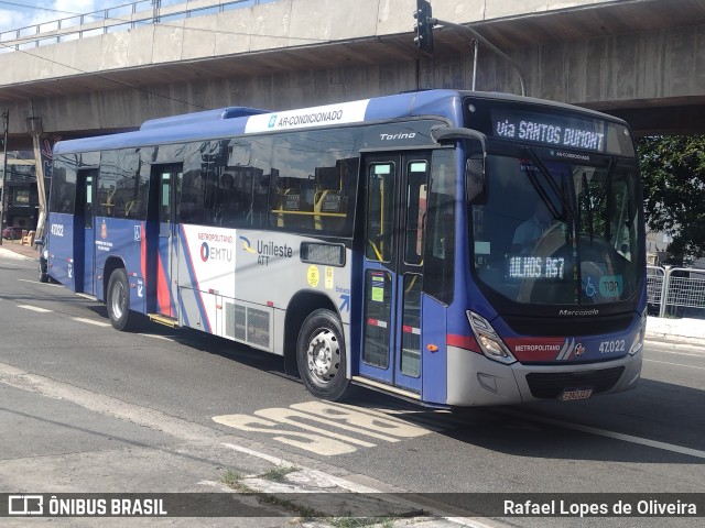 ATT - Alto Tietê Transportes 47.022 na cidade de São Paulo, São Paulo, Brasil, por Rafael Lopes de Oliveira. Número da foto: #13021734.