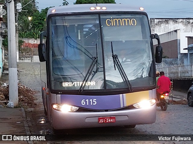 Rota Transportes Rodoviários 6115 na cidade de Itajuípe, Bahia, Brasil, por Victor Fujiwara. Número da foto: #13019663.