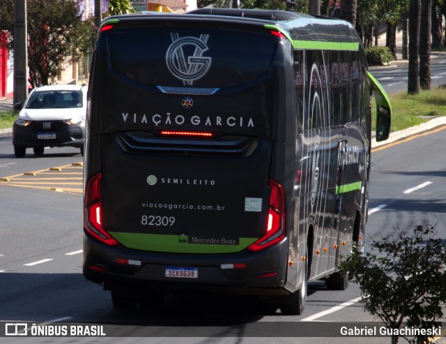 Viação Garcia 82309 na cidade de Ponta Grossa, Paraná, Brasil, por Gabriel Guachineski. Número da foto: #13021736.