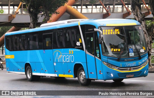 Viação Nossa Senhora do Amparo RJ 186.298 na cidade de Rio de Janeiro, Rio de Janeiro, Brasil, por Paulo Henrique Pereira Borges. Número da foto: #13020013.