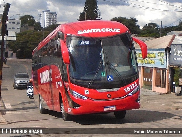 Viação Santa Cruz 36224 na cidade de Três Corações, Minas Gerais, Brasil, por Fábio Mateus Tibúrcio. Número da foto: #13019286.