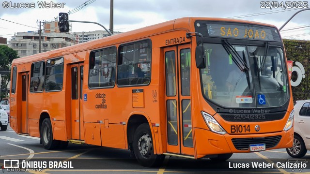 Transporte Coletivo Glória BI014 na cidade de Curitiba, Paraná, Brasil, por Lucas Weber Calizario. Número da foto: #13021791.