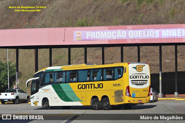 Empresa Gontijo de Transportes 19515 na cidade de João Monlevade, Minas Gerais, Brasil, por Mairo de Magalhães. Número da foto: #13019938.