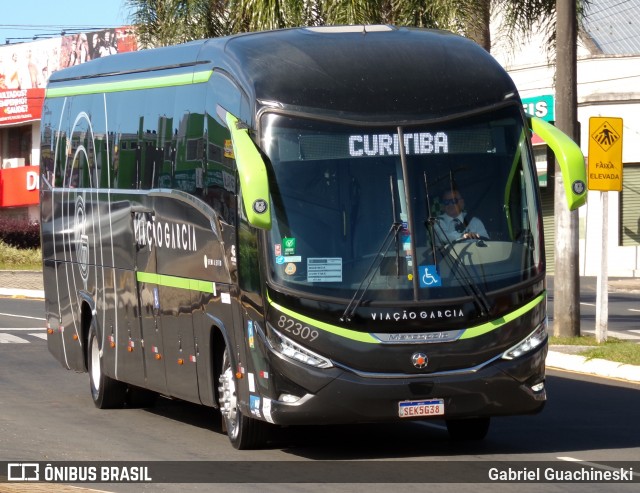 Viação Garcia 82309 na cidade de Ponta Grossa, Paraná, Brasil, por Gabriel Guachineski. Número da foto: #13021723.