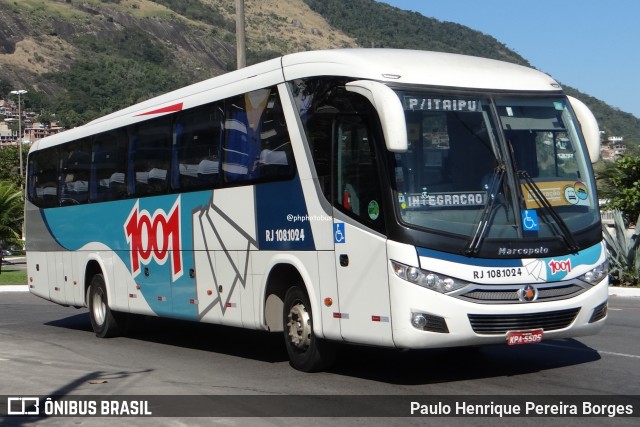 Auto Viação 1001 RJ 108.1024 na cidade de Niterói, Rio de Janeiro, Brasil, por Paulo Henrique Pereira Borges. Número da foto: #13019981.