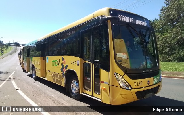 TCGL - Transportes Coletivos Grande Londrina 3130 na cidade de Londrina, Paraná, Brasil, por Filipe Affonso. Número da foto: #13019210.