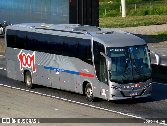 Auto Viação 1001 RJ 108.1223 na cidade de Canas, São Paulo, Brasil, por João Felipe. Número da foto: #13020685.