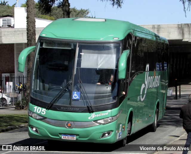 Viação Graciosa 105 na cidade de Curitiba, Paraná, Brasil, por Vicente de Paulo Alves. Número da foto: #13021400.