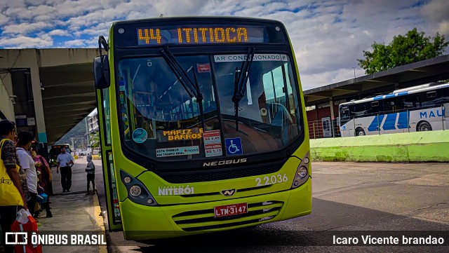 Santo Antônio Transportes Niterói 2.2.036 na cidade de Niterói, Rio de Janeiro, Brasil, por Icaro Vicente brandao. Número da foto: #13019300.