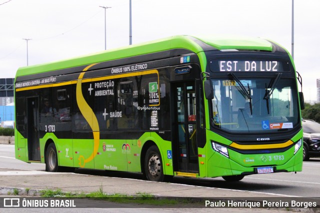 Viação Metrópole Paulista - Zona Leste 3 1783 na cidade de São Paulo, São Paulo, Brasil, por Paulo Henrique Pereira Borges. Número da foto: #13022907.