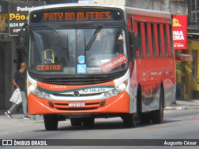 Linave Transportes RJ 146.070 na cidade de Miguel Pereira, Rio de Janeiro, Brasil, por Augusto César. Número da foto: #13023829.