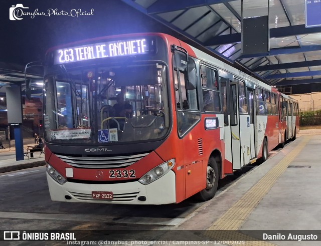 Expresso CampiBus 2332 na cidade de Campinas, São Paulo, Brasil, por Danilo Augusto. Número da foto: #13022433.