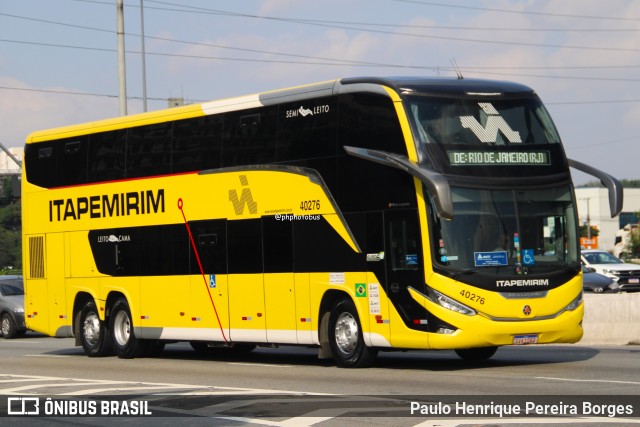 Viação Nova Itapemirim 40276 na cidade de São Paulo, São Paulo, Brasil, por Paulo Henrique Pereira Borges. Número da foto: #13022930.