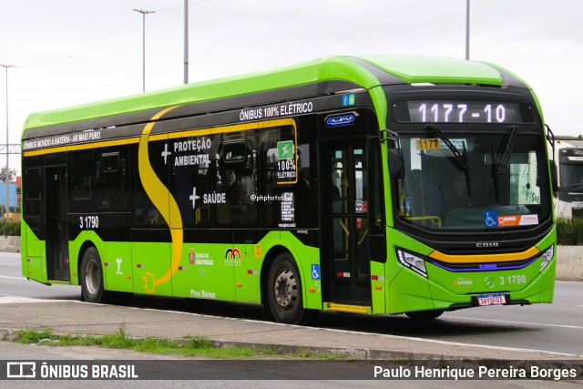 Viação Metrópole Paulista - Zona Leste 3 1790 na cidade de São Paulo, São Paulo, Brasil, por Paulo Henrique Pereira Borges. Número da foto: #13022911.