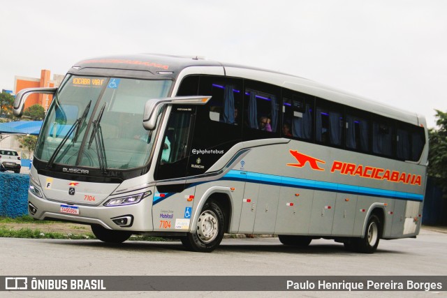 Viação Piracicabana 7104 na cidade de São Paulo, São Paulo, Brasil, por Paulo Henrique Pereira Borges. Número da foto: #13022962.