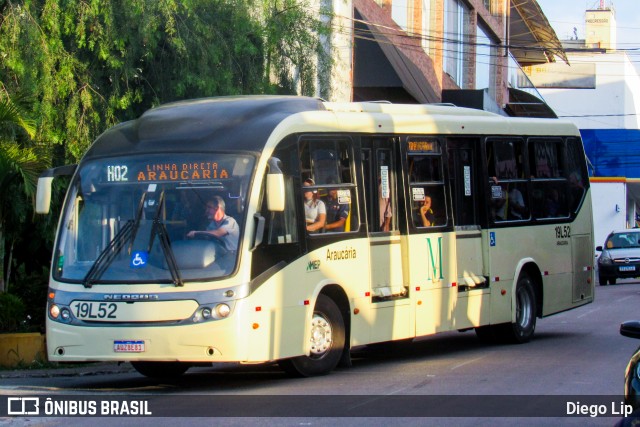 Araucária Transportes Coletivos 19L52 na cidade de Araucária, Paraná, Brasil, por Diego Lip. Número da foto: #13022585.