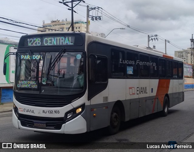 Evanil Transportes e Turismo RJ 132.103 na cidade de Nova Iguaçu, Rio de Janeiro, Brasil, por Lucas Alves Ferreira. Número da foto: #13027291.