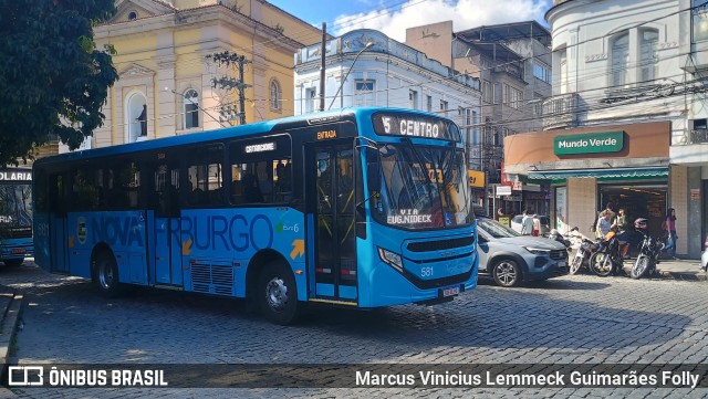 FAOL - Friburgo Auto Ônibus 581 na cidade de Nova Friburgo, Rio de Janeiro, Brasil, por Marcus Vinicius Lemmeck Guimarães Folly. Número da foto: #13025112.
