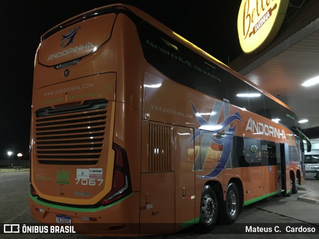 Empresa de Transportes Andorinha 7067 na cidade de Santa Cruz do Rio Pardo, São Paulo, Brasil, por Mateus C.  Cardoso. Número da foto: #13025129.