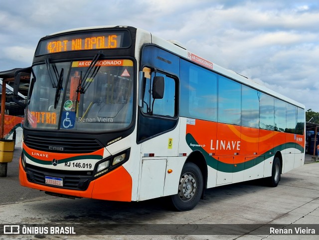 Linave Transportes RJ 146.019 na cidade de Rio de Janeiro, Rio de Janeiro, Brasil, por Renan Vieira. Número da foto: #13025656.