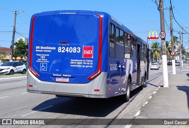 BR Mobilidade Baixada Santista 824083 na cidade de Santos, São Paulo, Brasil, por Davi Cesar. Número da foto: #13024929.