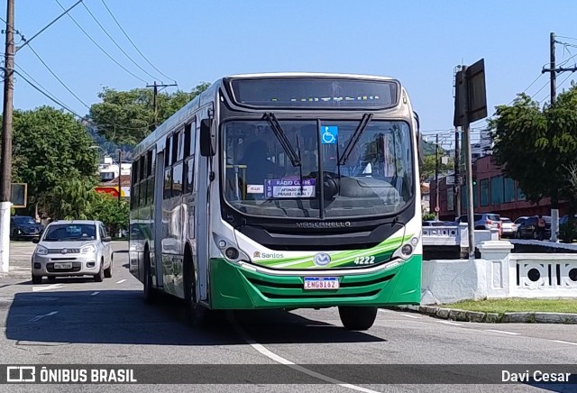 Viação Piracicabana Santos 4222 na cidade de Santos, São Paulo, Brasil, por Davi Cesar. Número da foto: #13024931.
